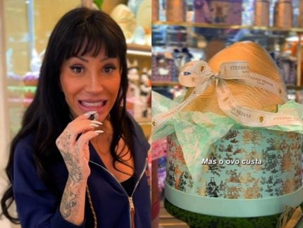 Páscoa recheada! Maya Massafera ostenta ovo de chocolate de R$ 12 mil