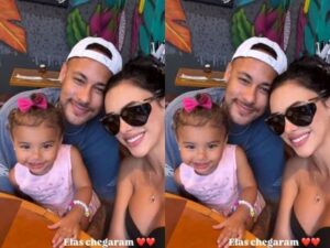 Bruna Biancardi e Mavie voltam para o Brasil e celebram reencontro com Neymar