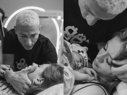 Amanda Araújo compartilha bastidores do nascimento do filho com Richarlison
