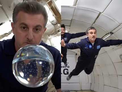 Huck vai ao espaço em vídeo de IA para contar que é padrinho de projeto educacional