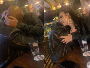 Climão de romance! Cezar Black e Jenny Miranda são flagrados aos beijos em restaurante