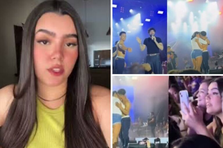Júlia Mello jovem traída no show de Nattan