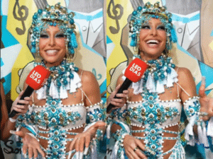Sabrina Sato celebra o Carnaval durante festa da Vila Isabel: “Samba lava a alma”