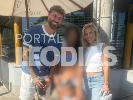 Olha a recaída aí, minha gente! Léo Pereira e Karoline são vistos juntinhos neste domingão de sol no Rio