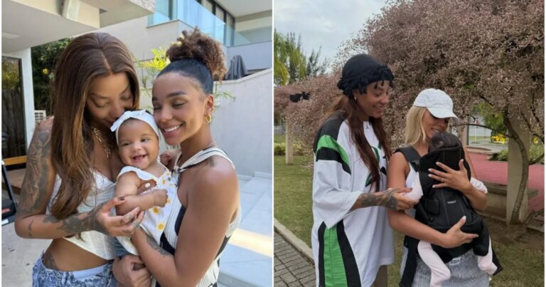 Ludmilla e Brunna comemoram primeiro Dia das Crianças de Zuri