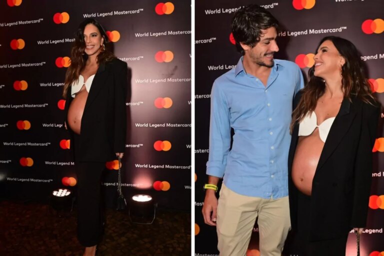 Mariana Rios grávida e o namorado, João Diniz