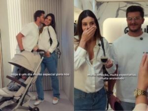 Camila Queiroz e Klebber Toledo mostram detalhes do enxoval da primeira filha