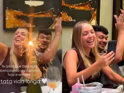Rendeu! Tata Estaniecki e Júlio Cocielo são flagrados em almoço depois de beijo em festa