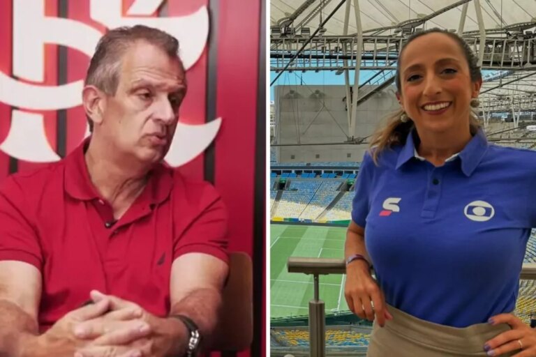Bap, presidente do Flamengo, insultou a jornalista Renata Mendonça