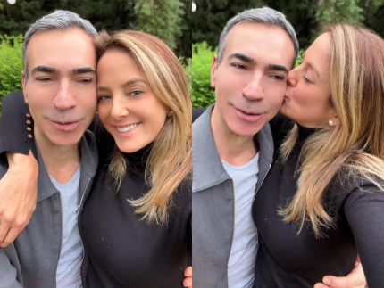 César Tralli ganha declaração romântica de Tici Pinheiro ao completar 55 anos