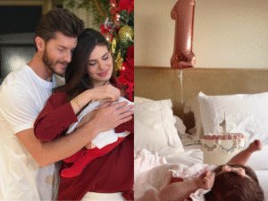 Camila Queiroz e Klebber Toledo celebram 1º mesversário da filha: "Transformou nossas vidas"