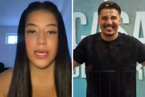 fotomontagem de yas e ex, pedro, do bbb 26