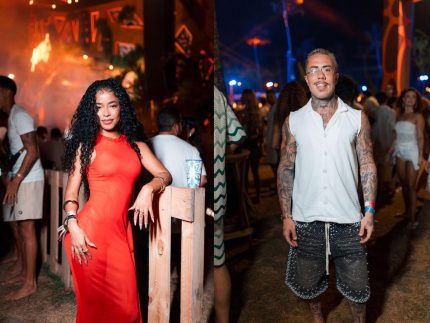 Separados, Lorena Maria e MC Daniel passam Réveillon na mesma festa em Pernambuco