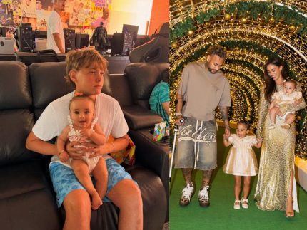 Primogênito de Neymar aparece em momento raro ao lado da irmã caçula, Mel