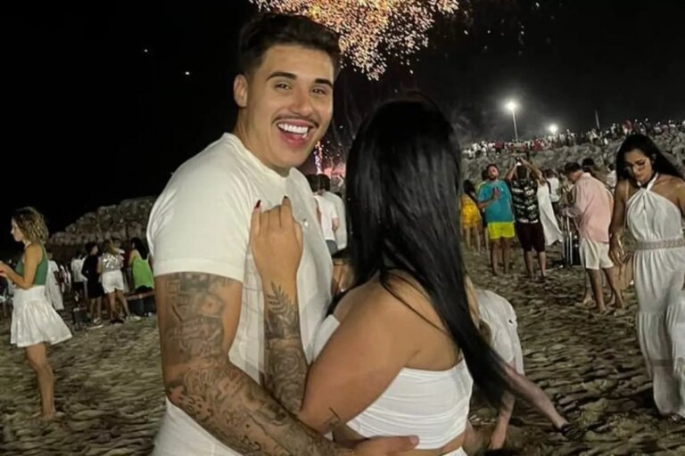 pedro com a esposa, rayne