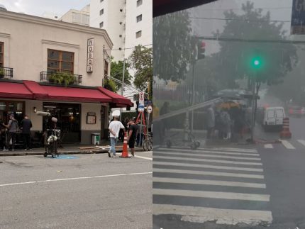 Primeiro dia de gravações de “Quem Ama, Cuida” é interrompido por chuva forte em SP