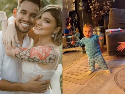 Viúvo de Isabel Veloso mostra os primeiros passos do filho do casal