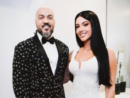 Cada vez mais apaixonados! Belo aproveita show coladinho com Rayane Figliuzzi