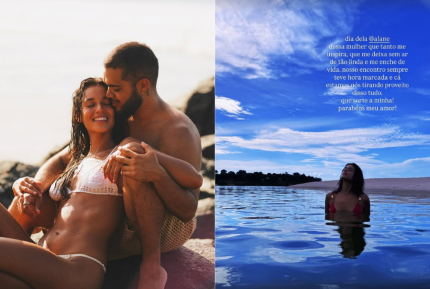 Francisco Gil se declara para Alane Dias no dia do aniversário: "Me deixa sem ar"