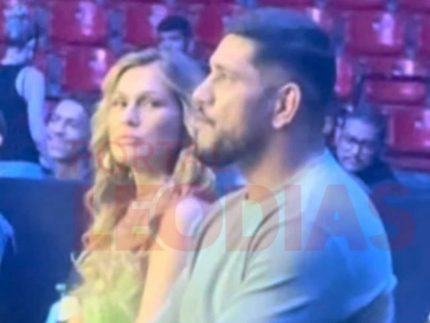 Lívia Andrade chega a evento de luta com Alex “Poatan” Pereira e levanta rumores de affair; veja vídeo