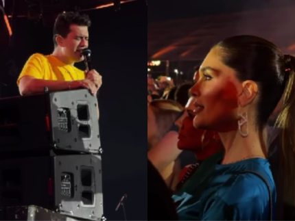 Hugo, da dupla com Guilherme, emociona ao cantar para a esposa após casal perder bebê